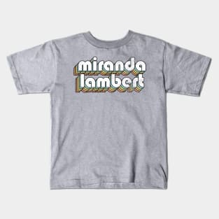 Miranda Lambert - Retro Rainbow Letters Kids T-Shirt